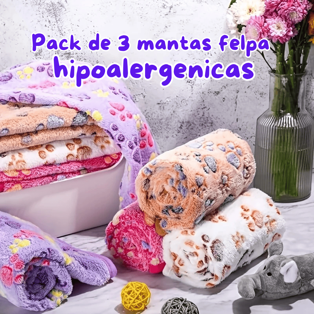 MANTA FELPA HIPOALERGENICA - PACK 3